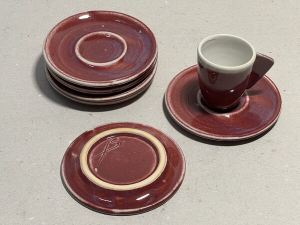 Unterteller zu Espressotässchen, Rot – Bild 2