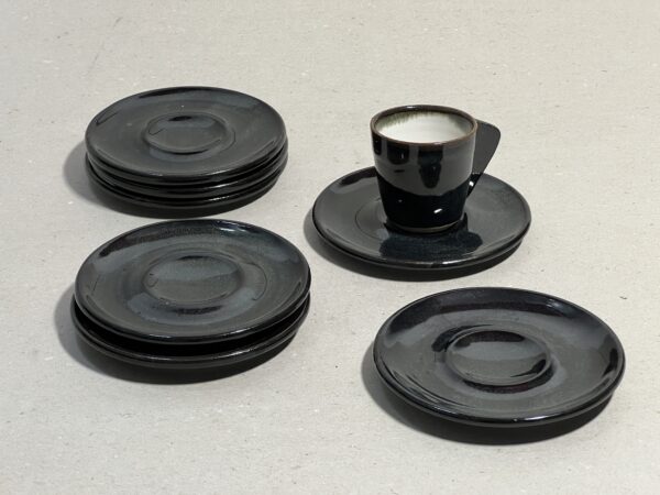 Unterteller zu Espressotässchen, Schwarz