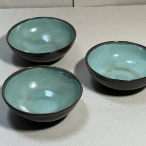 Schälchen, türkis und schwarz