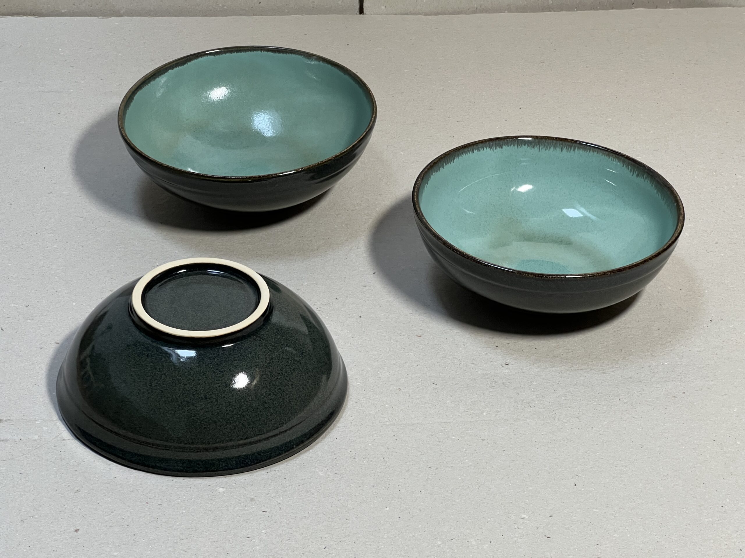 Schälchen, türkis und schwarz – Bild 2